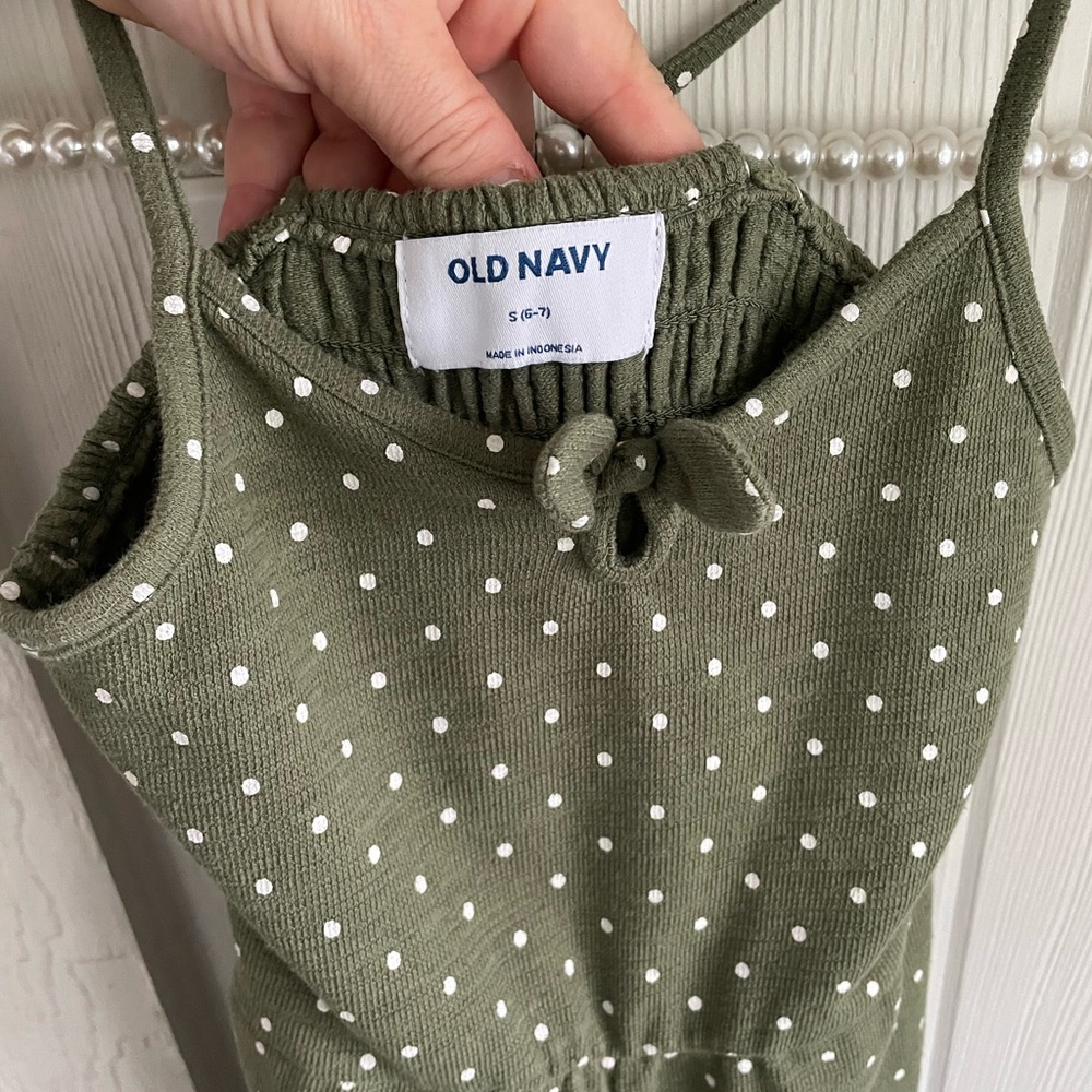 Old Navy Green Polka Dot Dress